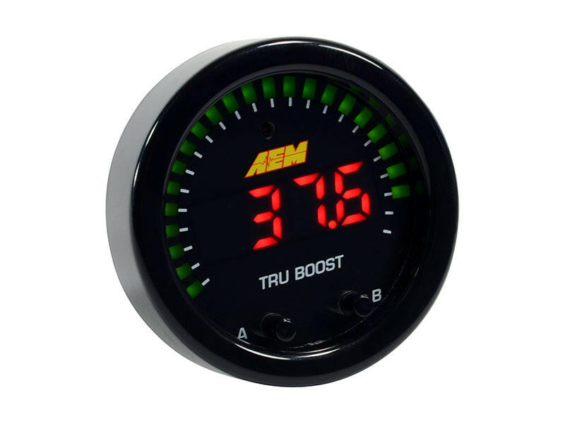 AEM X-Series Tru-Boost Controller Gauge w/ Boost Control Solenoid 80PSIg Internal MAP Sensor Gauges AEM