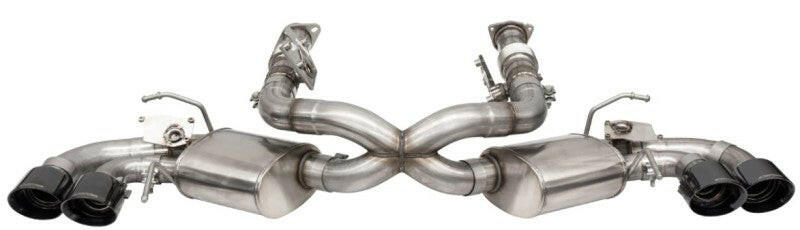 Corsa 2020-25 Corvette C8 3in Valved Cat-Back 4.5in Blk Quad Tips - Fits Factory Perf Exhaust w/ AFM Catback CORSA Performance