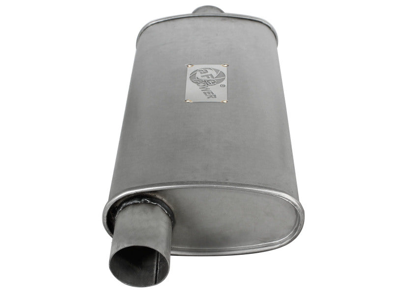 aFe Scorpion Replacement Alum Steel Muffler Double Layer 2-1/2in In/Out Center/Offset 18inL x9inW Catback aFe