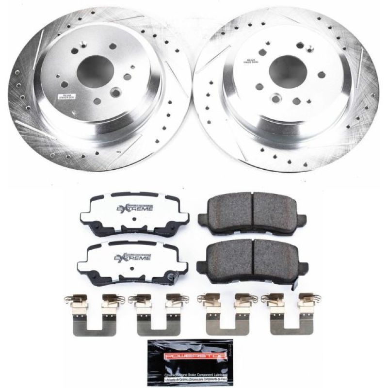Power Stop 17-19 Acura MDX Rear Z26 Street Warrior Brake Kit Brake Kits - Performance D&S PowerStop