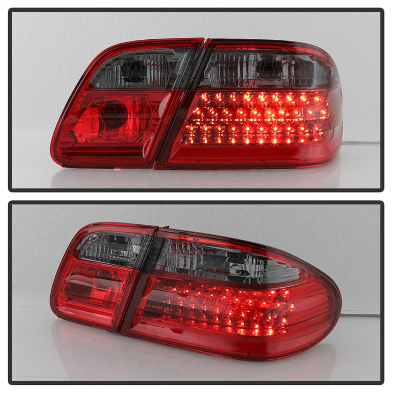 xTune Mercedes Benz W210 E-Class 96-02 LED Tail Lights Red Smoke ALT-CL-MBW210-LED-RSM Tail Lights SPYDER