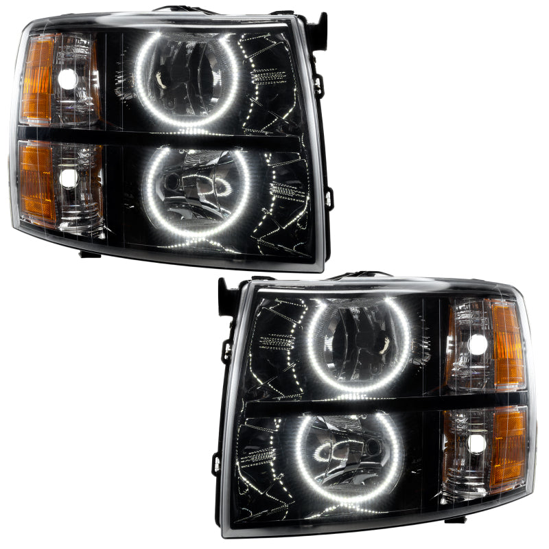 Oracle 07-13 Chevrolet Silverado SMD HL - Black - Round Style - White Headlights ORACLE Lighting