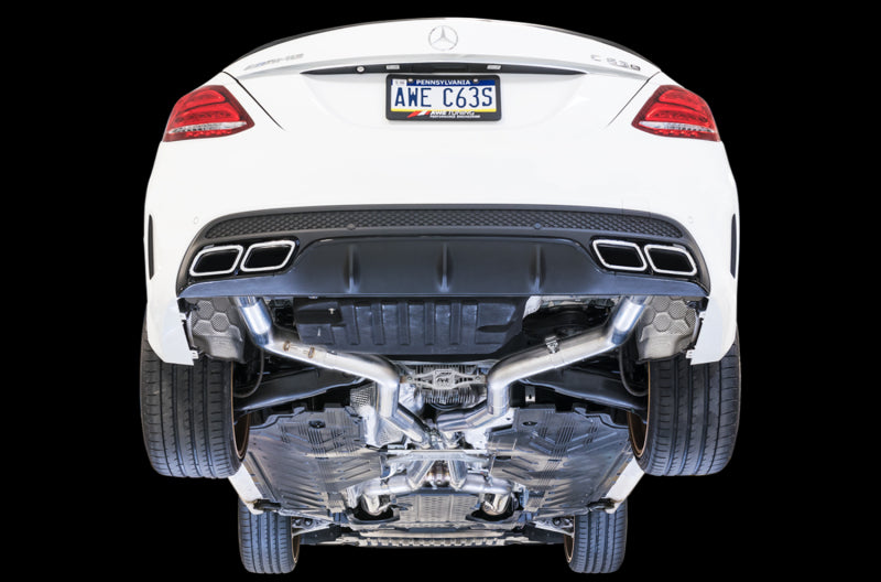AWE Tuning Mercedes-Benz W205 AMG C63/S Sedan Track Edition Exhaust System (no tips) Catback AWE Tuning