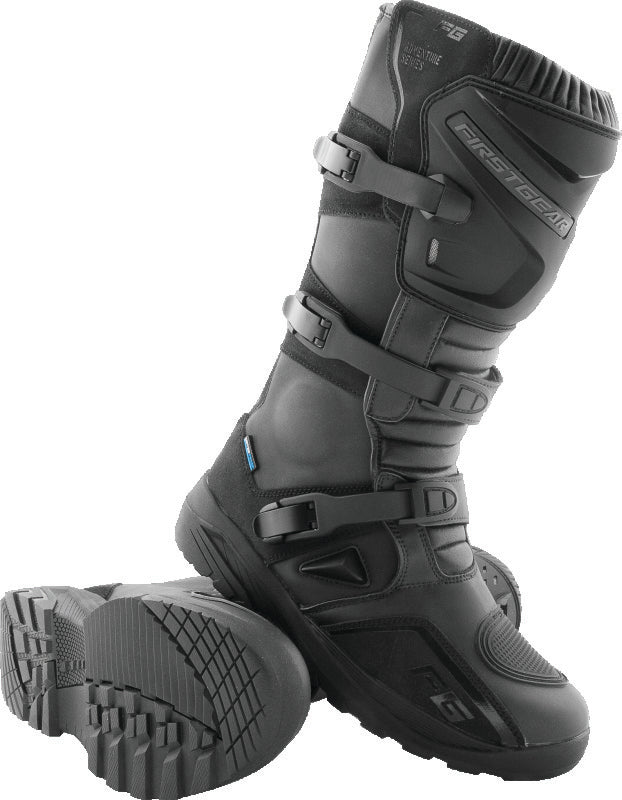 FIRSTGEAR Kathmandu Boot Black Size - 9 Motorcycle Boots First Gear