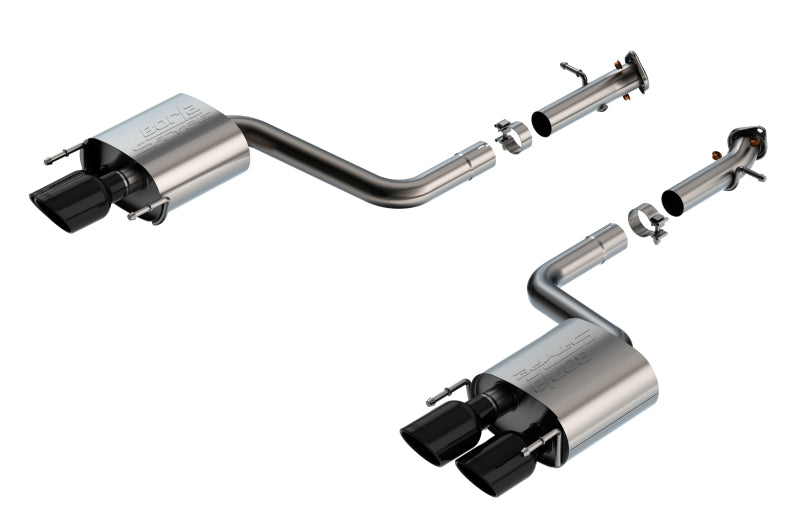 Borla 15-24 Lexus RC F Axle-Back Exhaust System S-Type - Black Chrome Axle Back Borla