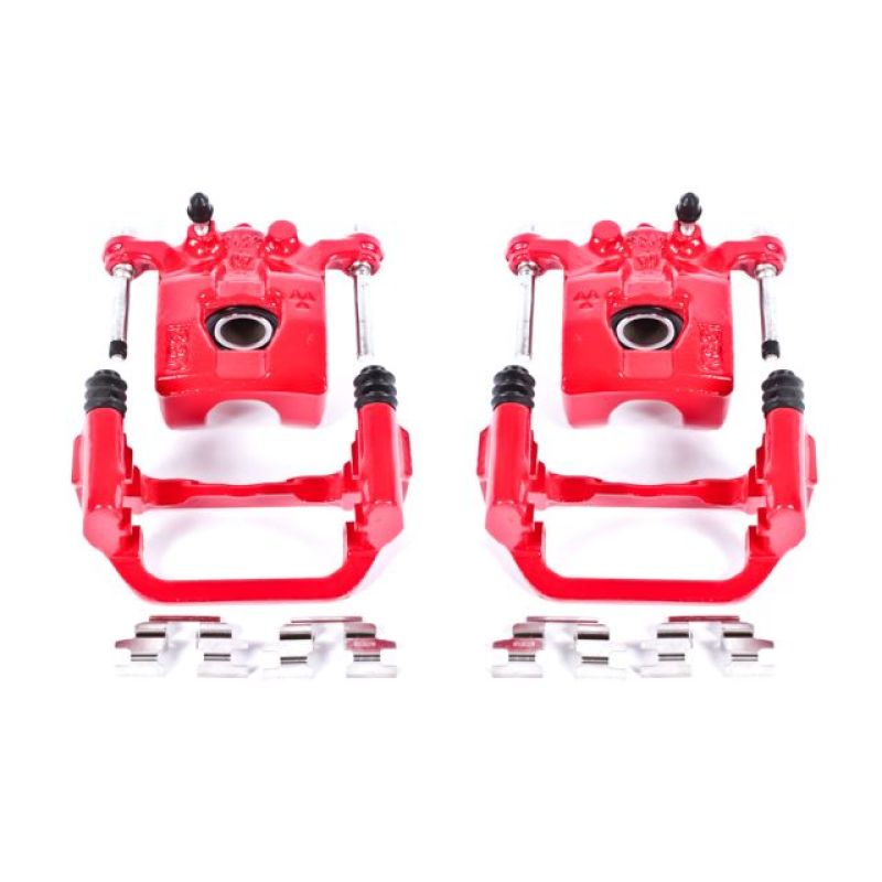 Power Stop 02-06 Nissan Altima Rear Red Calipers w/Brackets - Pair Brake Calipers - Perf PowerStop