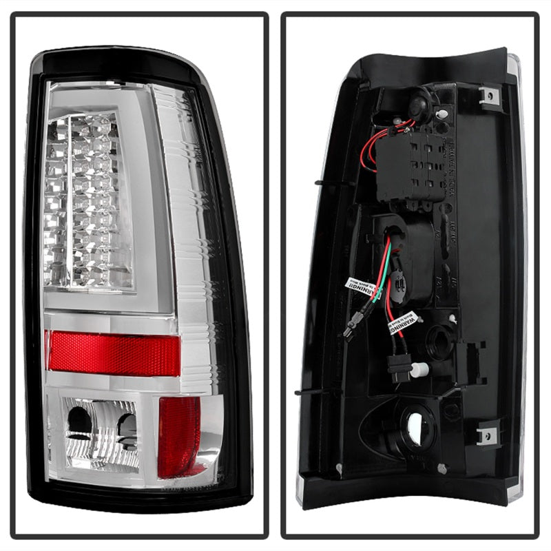 Spyder Chevy Silverado 1500/2500 03-06 Version 2 LED Tail Lights - Chrome ALT-YD-CS03V2-LED-C Tail Lights SPYDER