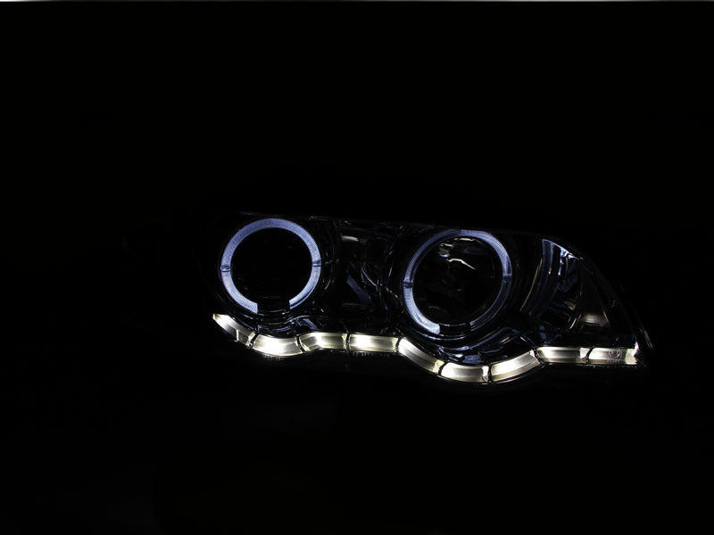 ANZO 2000-2003 BMW X5 Projector Headlights w/ Halo Chrome Headlights ANZO