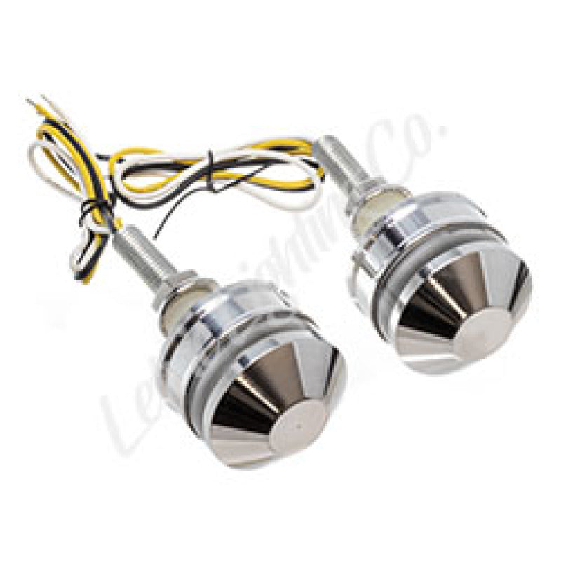 Letric Lighting Grip Ind Lghts Pol Cap Wht/Amb Sidemarkers & Indicators Letric Lighting