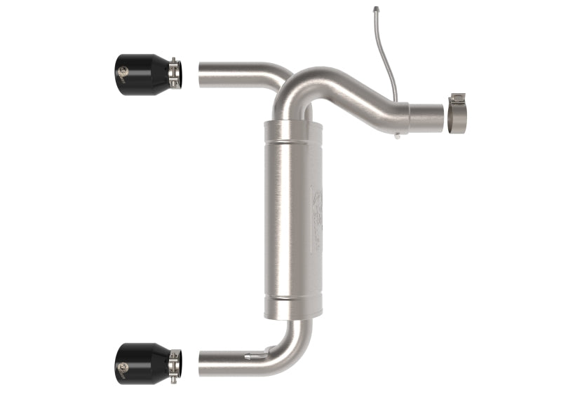 aFe Vulcan 3in 304 SS Axle-Back Exhaust 2021 Ford Bronco L4-2.3L (t)/V6-2.7L (tt) w/ Black Tips Axle Back aFe