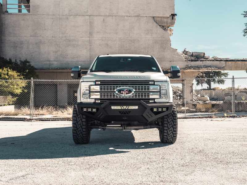 Road Armor 17-20 Ford F-250 SPARTAN Front Bumper Bolt-On Pre-Runner Guard - Tex Blk Bumpers - Steel Road Armor