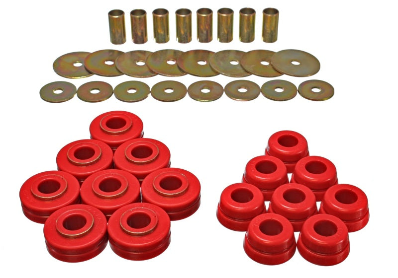 Energy Suspension Nissan/Datsun Red Body Mount Set Bushing Kits Energy Suspension