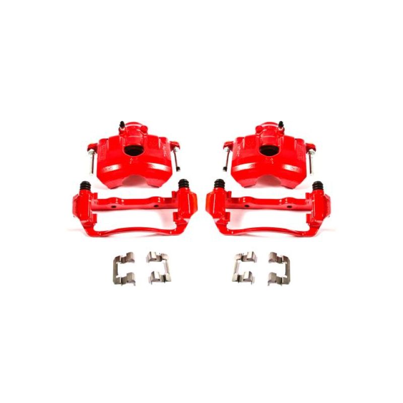 Power Stop 08-11 Ford Focus Front Red Calipers w/Brackets - Pair Brake Calipers - Perf PowerStop