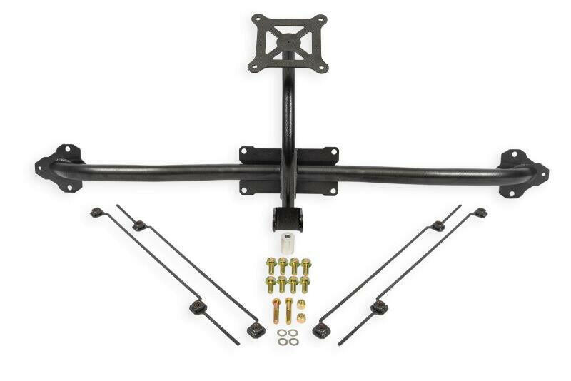 BMR 14-19 Chevrolet Corvette C7 Bolt-On Parachute Mount - Black Hammertone Brackets BMR Suspension