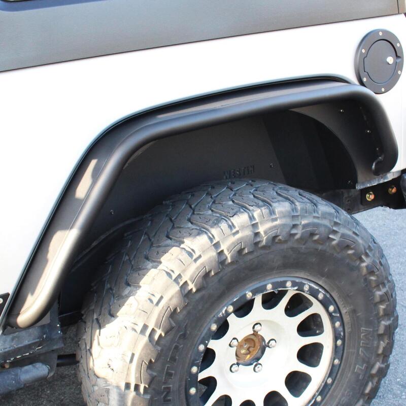 Westin 07-18 Jeep Wrangler JK Inner Fenders - Rear - Textured Black Fenders Westin