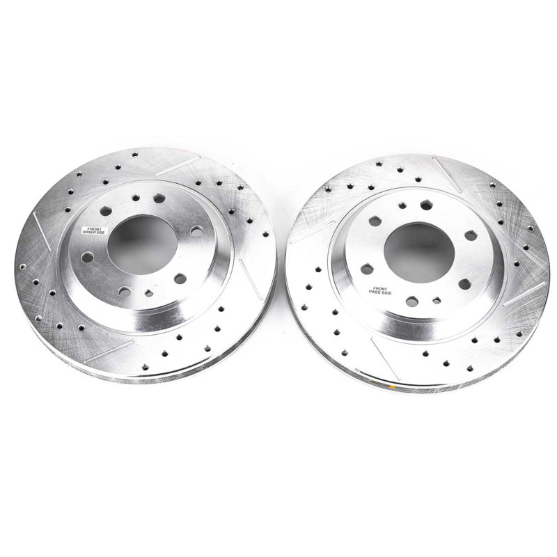 Power Stop 04-05 Buick Rainier Front Evolution Drilled & Slotted Rotors - Pair Brake Rotors - Slot & Drilled PowerStop