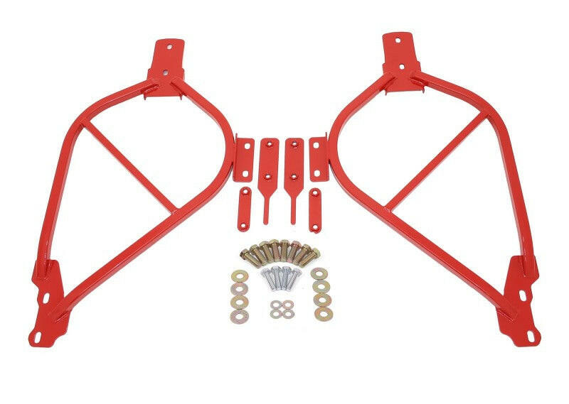 BMR 14-17 Chevy SS Sedan Bolt-On Subframe Connectors - Red Chassis Bracing BMR Suspension