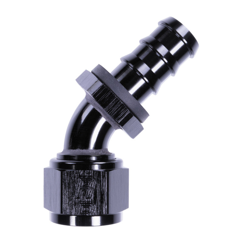 Russell 12AN Twist-Lok 45 Degree Hose End - Black Fittings Russell