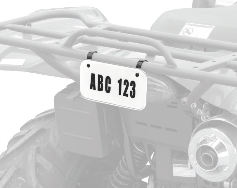 Quadboss ATV License Plate Kit - White Tuning Licenses QuadBoss