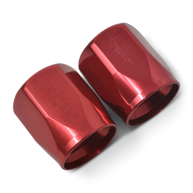 Russell Performance 2-Piece -10 AN Full Flow Swivel Hose End Sockets (Qty 2) - Polished and Red Fittings Russell
