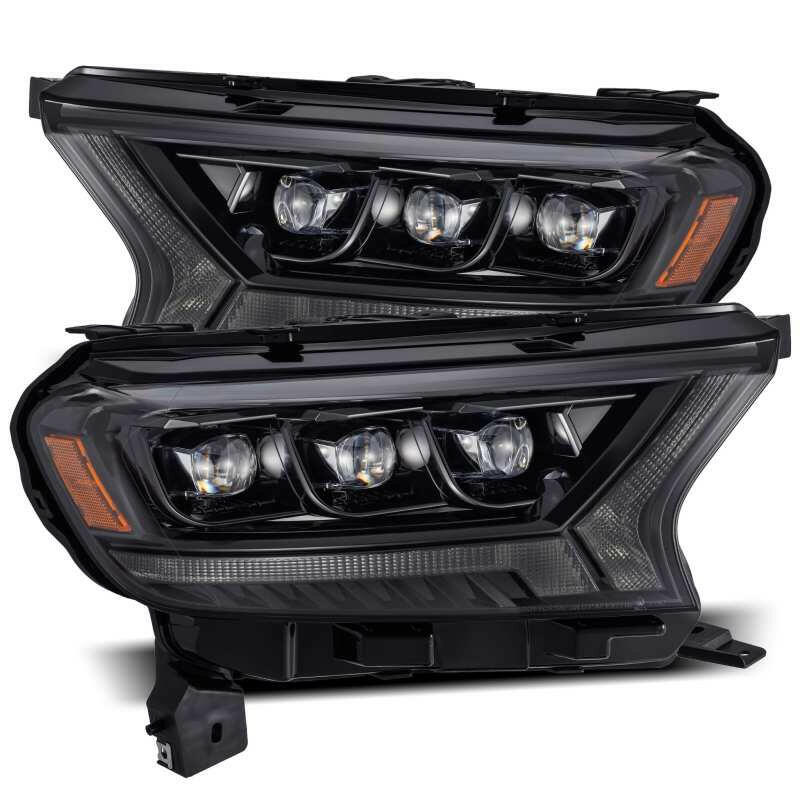 AlphaRex 19-21 Ford Ranger NOVA LED Proj Headlight Plnk Style Alpha Blk w/Activ Light/Seq Signal/DRL Headlights AlphaRex