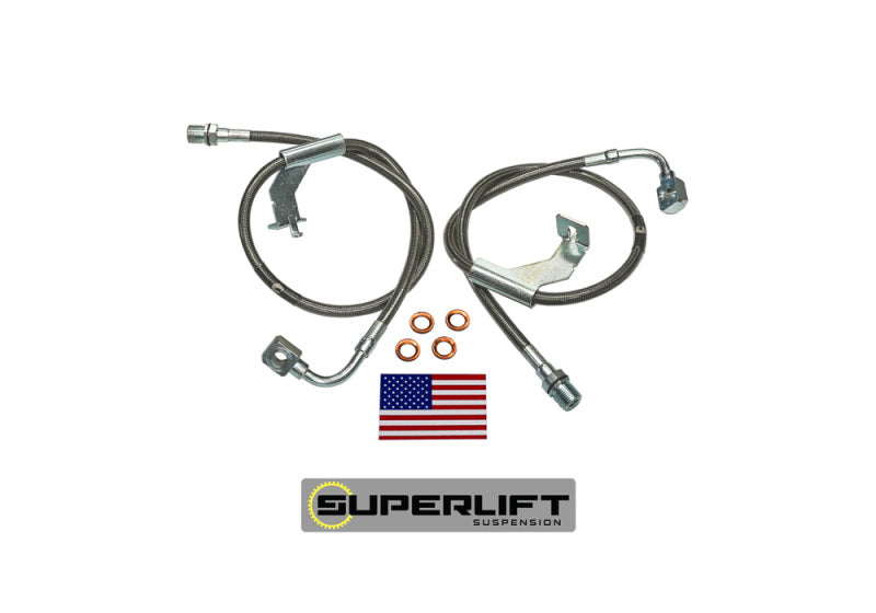 Superlift 1987 GM Pickup/87-91 Blazer/Suburban w/ 4-6in Lift Kit (Pair) Bullet Proof Brake Hoses Brake Line Kits Superlift