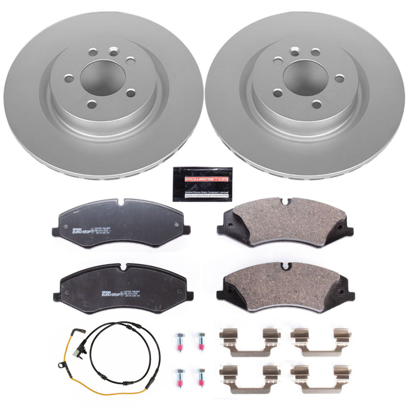 Power Stop 2017 Land Rover Discovery Front Euro-Stop Brake Kit Brake Kits - OE PowerStop