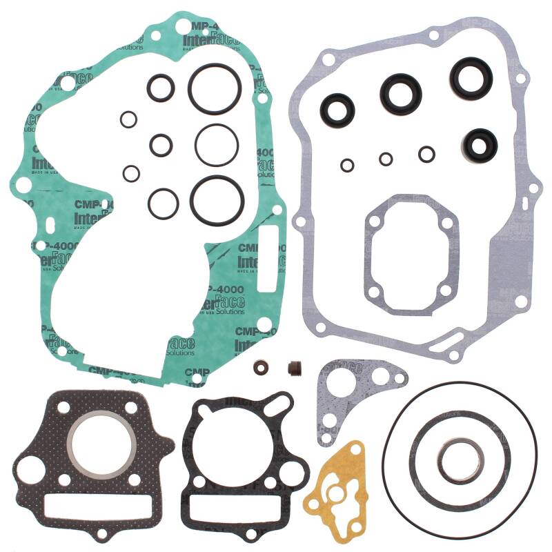Vertex Gaskets 04-22 Honda CRF50F Complete Gasket Kit w/ Oil Seals Engine Hardware Vertex Pistons