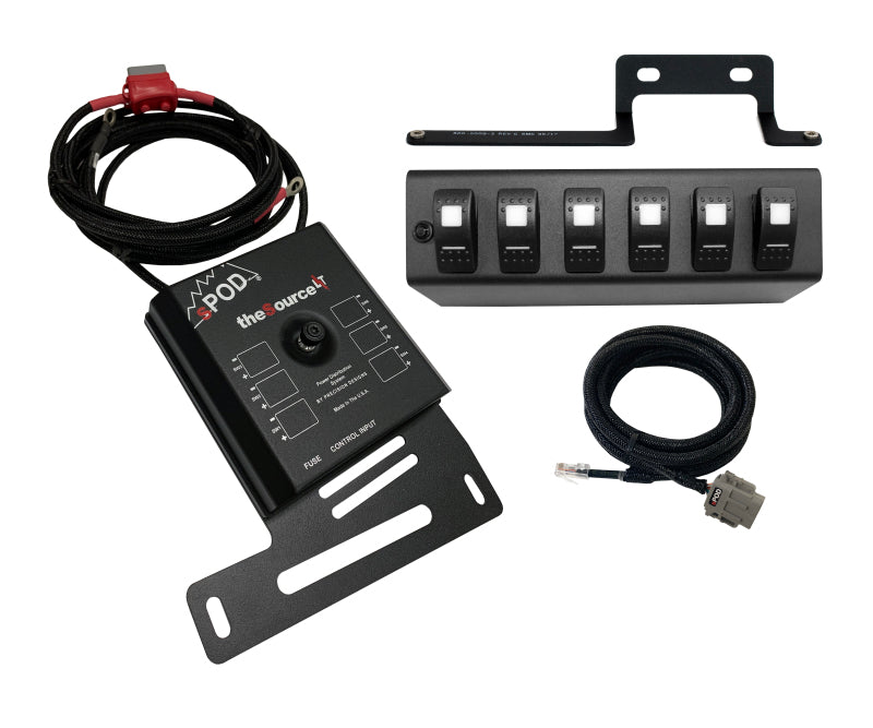 Spod 09-18 Jeep Wrangler JK SourceLT w/ Red LED Switch Panel Switch Panels SPOD