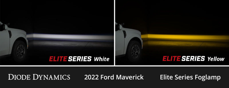 Diode Dynamics 2022+ Ford Maverick Elite Series Add-On LED Fog Light Kit Cool White Fog Lights Diode Dynamics