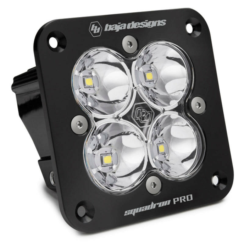 Baja Designs Squadron Pro Spot Pattern Black Flush Mount LED Light Pod - Clear Light Bars & Cubes Baja Designs