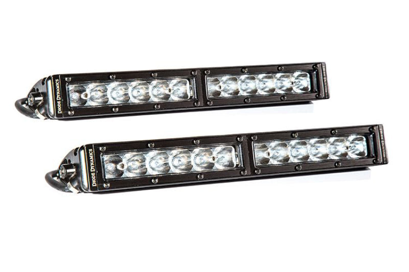 Diode Dynamics 12 In LED Light Bar Single Row Straight Clear Driving (Pair) Stage Series Light Bars & Cubes Diode Dynamics