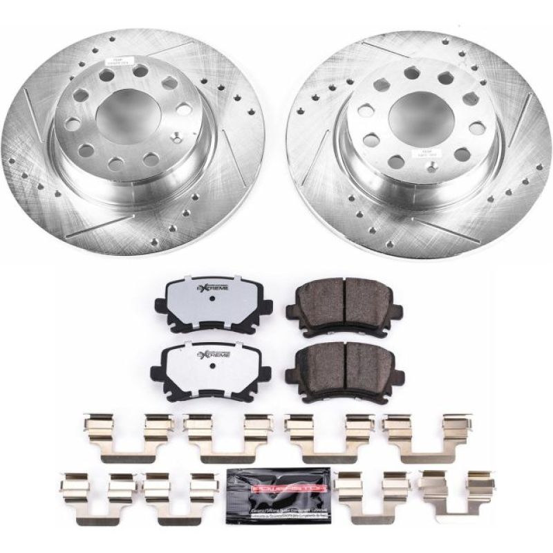 Power Stop 2013 Audi A3 Quattro Rear Z26 Street Warrior Brake Kit Brake Kits - Performance D&S PowerStop
