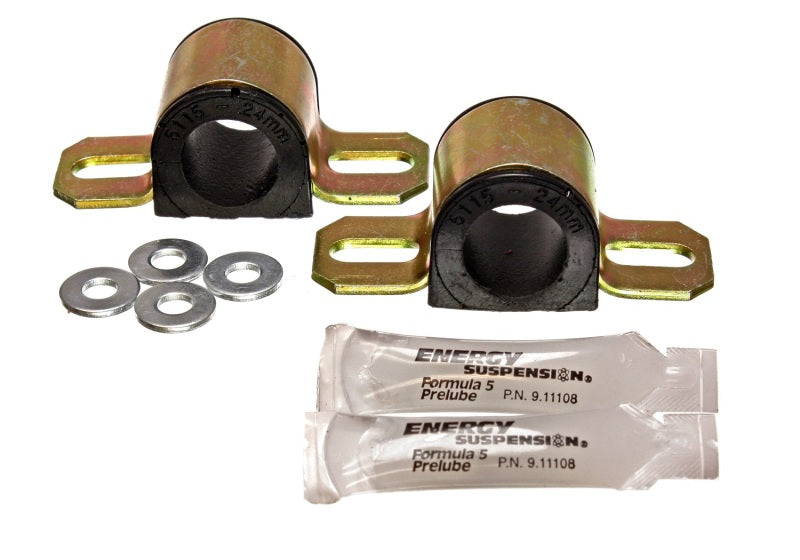 Energy Suspension 86-91 Mazda RX7 Black 24mm Front Sway Bar Bushings Bushing Kits Energy Suspension