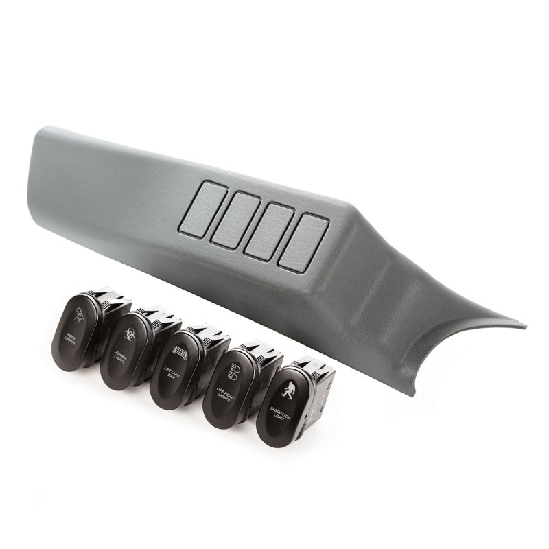 Rugged Ridge Etched A-Pillar 4 Switch Pod Kit LHD 07-10 JK Dash & Interior Trim Rugged Ridge