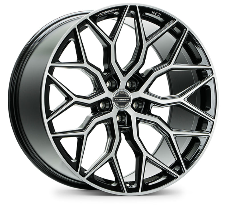 Vossen HF-2 19x8.5 / 5x112 / ET45 / Flat Face / 66.5 - Brushed Gloss Black Wheel Wheels - Forged Vossen
