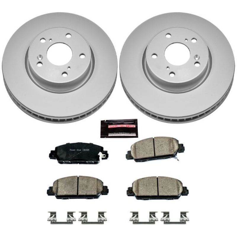 Power Stop 13-19 Honda Accord Front Z17 Evolution Geomet Coated Brake Kit Brake Kits - Performance Blank PowerStop