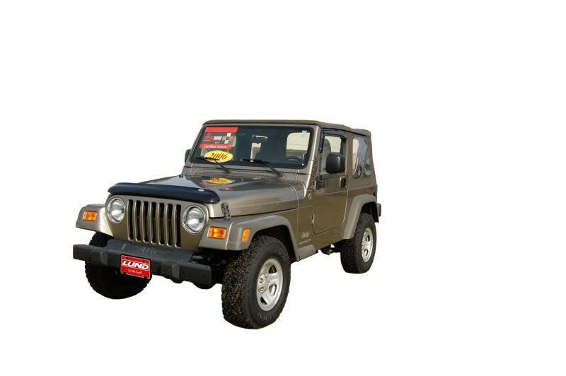 AVS 97-06 Jeep Wrangler Ventvisor Outside Mount Window Deflectors 2pc - Smoke Wind Deflectors AVS