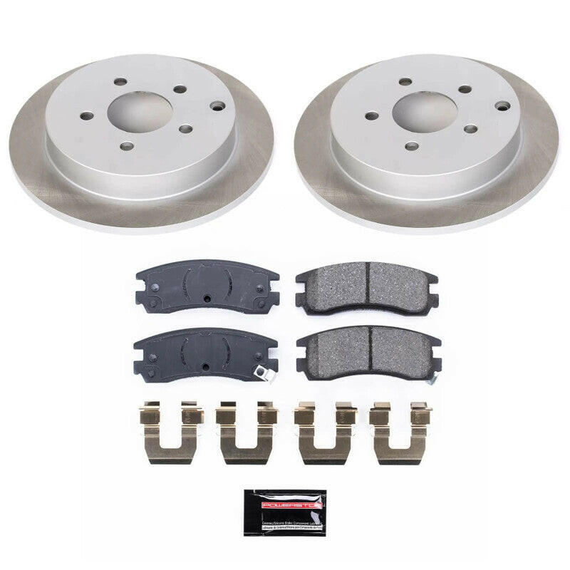 Power Stop 02-04 Pontiac Montana Rear Semi-Coated Rotor Kit Brake Kits - Performance Blank PowerStop
