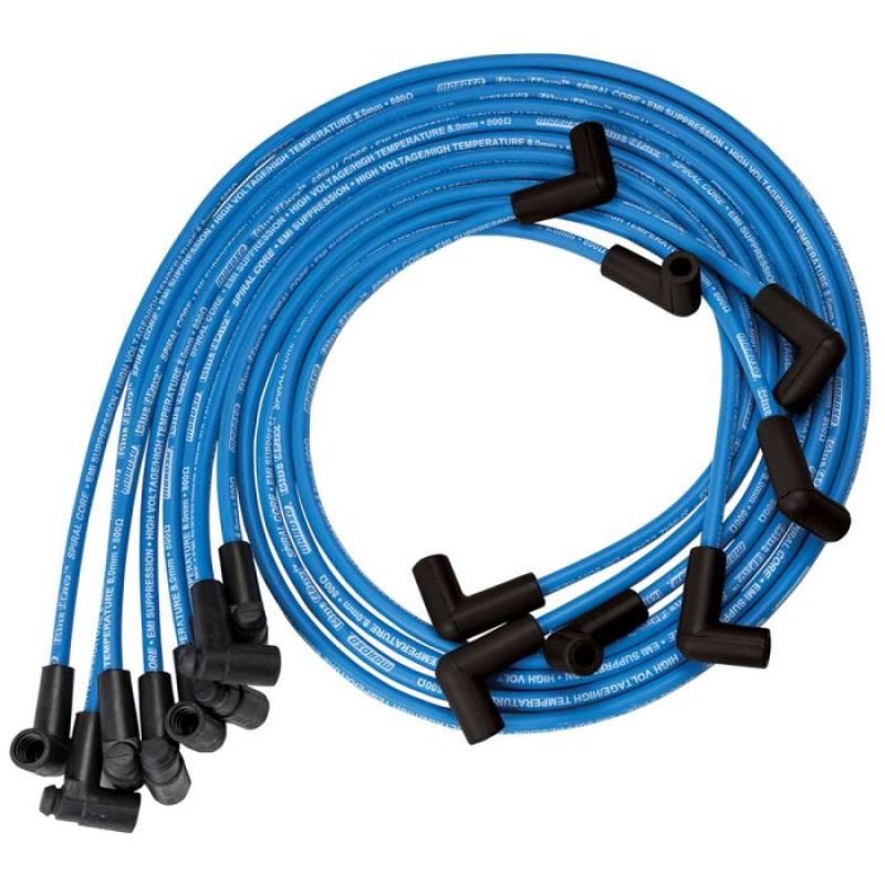 Moroso Custom Ignition Wire Set - Blue Max - Spiral Core Spark Plug Wire Sets Moroso