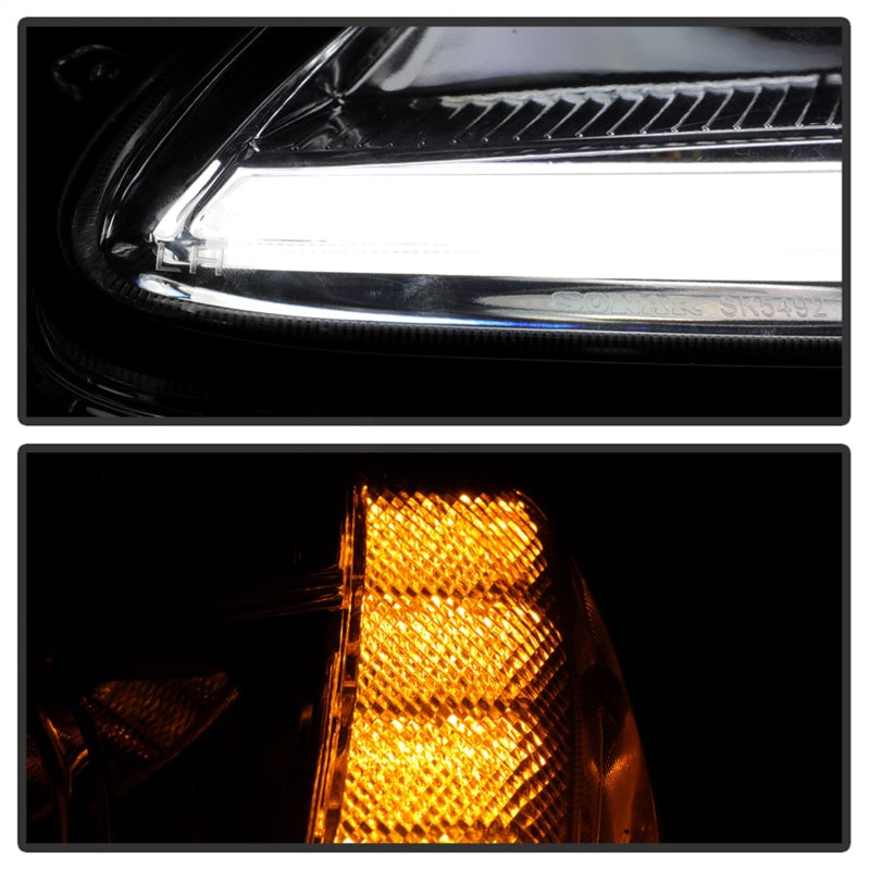 Spyder 05-13 Chevy Corvette C6 Projector Headlights Seq LED Turn Signal w/SB DRL Parking Light Headlights SPYDER