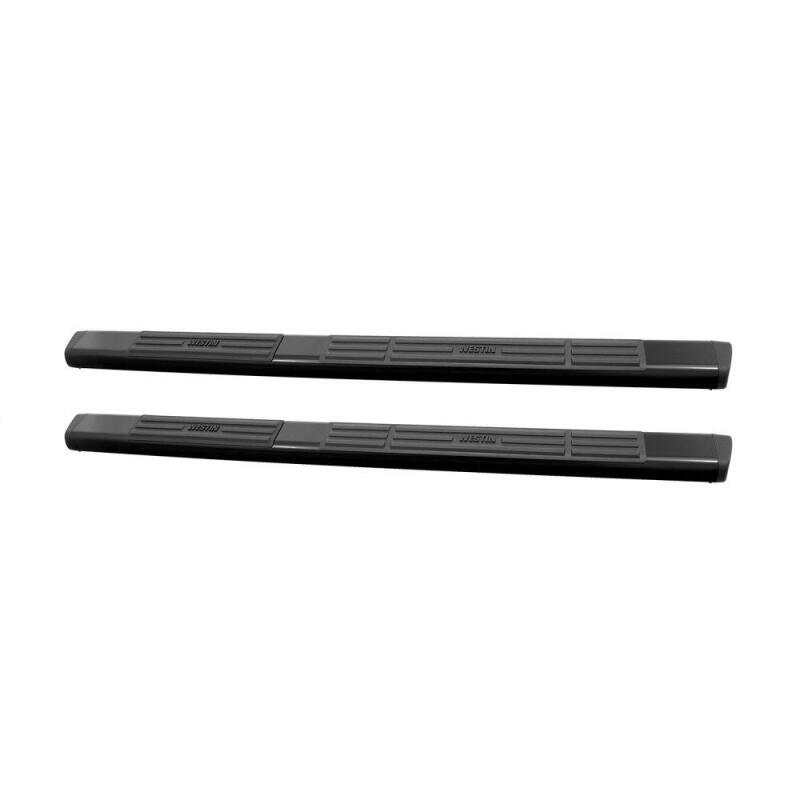 Westin Premier 6 in Oval Side Bar - Mild Steel 85 in - Black Nerf Bars Westin