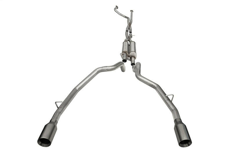 Corsa 2021-2024 Dodge Ram TRX Crew Cab Xtreme Catback Exhaust Dual Rear Gunmetal Tip Catback CORSA Performance