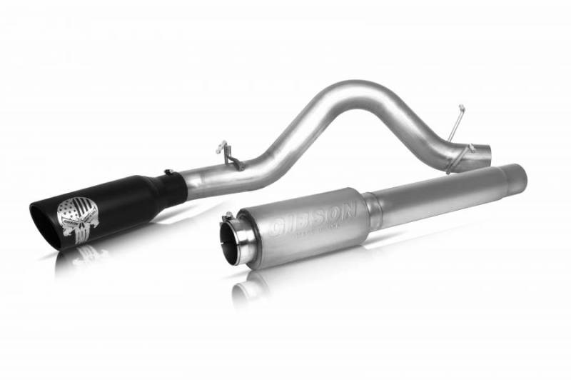 Gibson 09-13 Ram 1500 ST 4.7/5.7L 4in Patriot Skull Series Cat-Back Single Exhaust - Stainless Catback Gibson