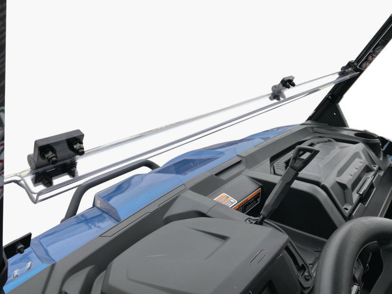 QuadBoss 16-22 Can-Am Defender HD10 Windbreak Folding Windshield Windshields QuadBoss