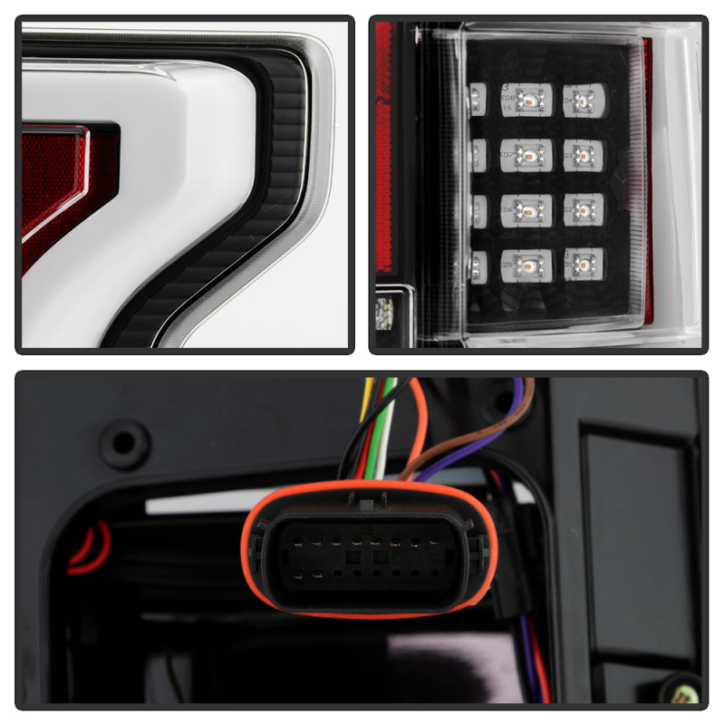 Spyder 18-20 Ford F150 w/ Rear Blind Spot LED Tail Lights - Black (ALT-YD-FF15018BS-LED-BK) Tail Lights SPYDER