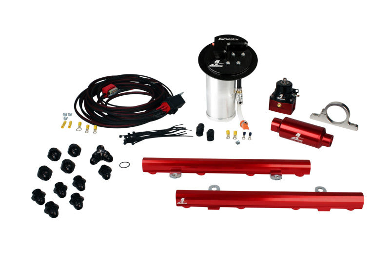 Aeromotive 10-13 Ford Mustang GT Fuel System - Eliminator Pump/Deluxe Wiring Kit/5.0L 4V Rails Fuel Systems Aeromotive