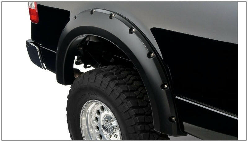 Bushwacker 04-08 Ford F-150 Styleside Pocket Style Flares 4pc 66.0/78.0/96.0in Bed - Black Fender Flares Bushwacker