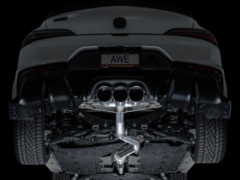 AWE Tuning 2024 Acura Integra Type S DE5 FWD Track Edition Exhaust w/ Triple Chrome Silver Tips Catback AWE Tuning