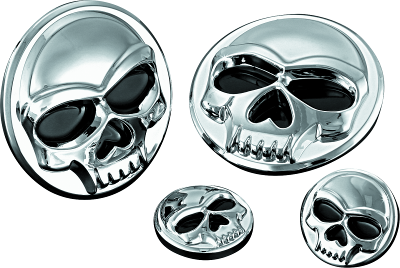Kuryakyn Replacement Components Zombie Medallions 1in Diameter Chrome Exterior Trim Kuryakyn